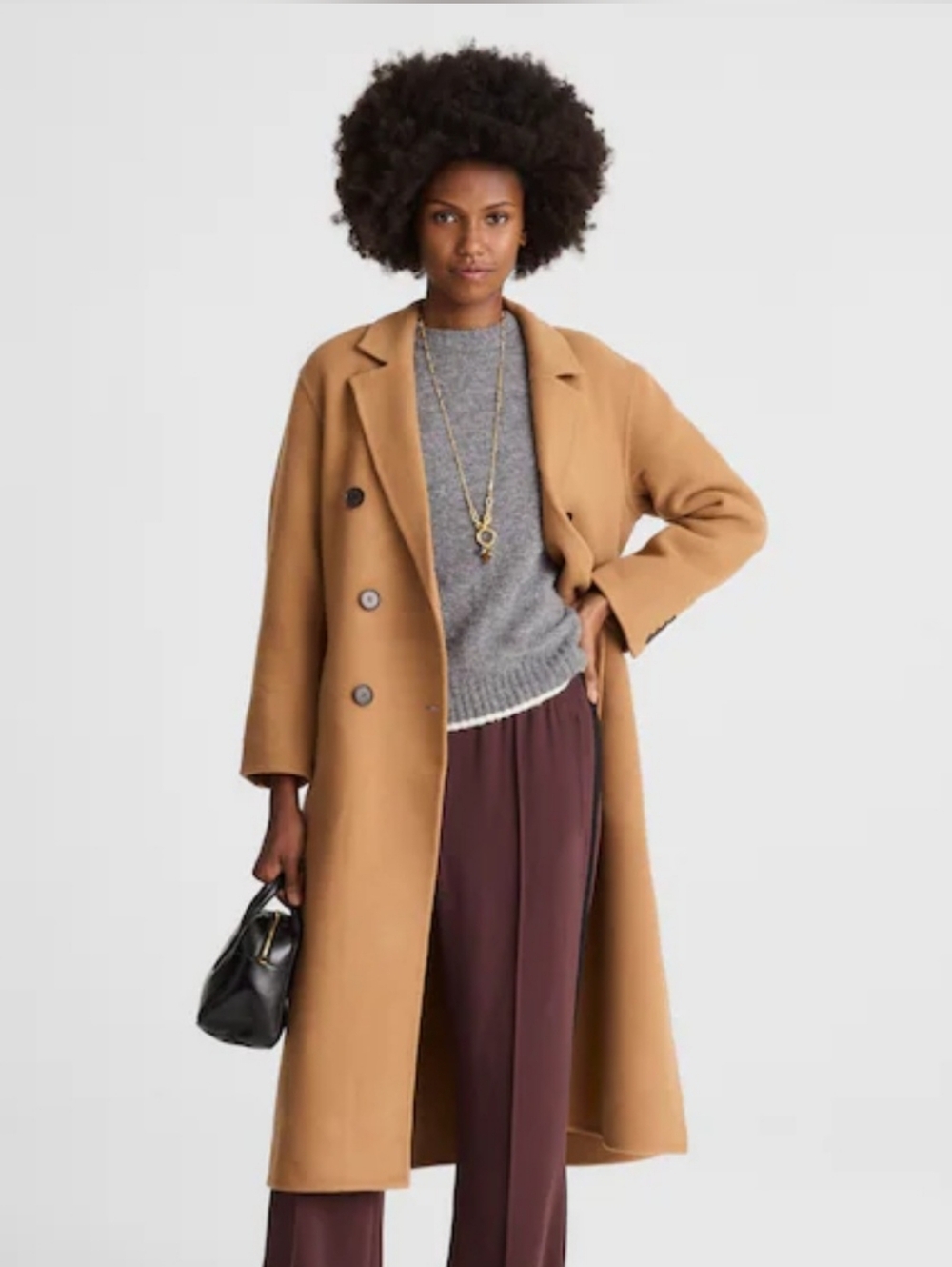 Madewell Double-Faced Brushed Long Coat